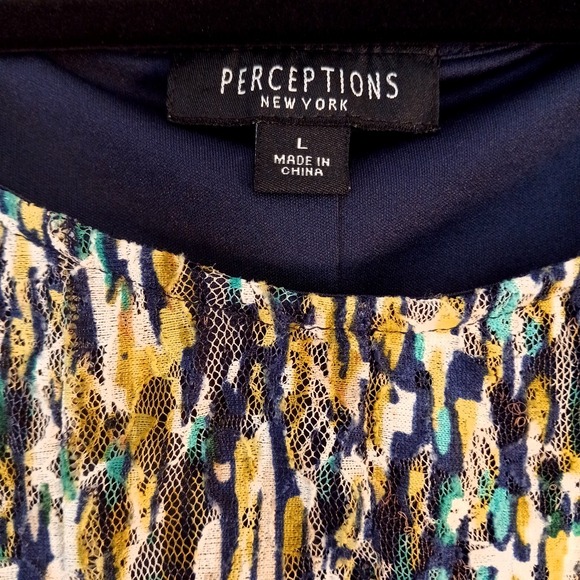 Perceptions New York Dress Womens Large Sleeveless Textured Lined Boho Casual - Picture 2 of 7